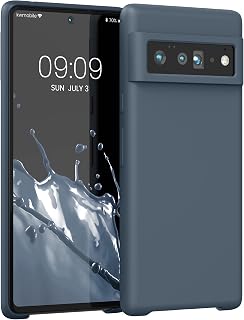 kwmobile Case Compatible with Google Pixel 6 Pro Case - TPU Silicone Phone Cover with Soft Finish - Dark Slate