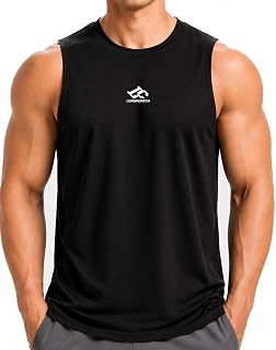 Men's Workout Tank Tops Quick Dry Gym Muscle Tees Fitness Running Vest Bodybuilding Sleeveless T Shirts