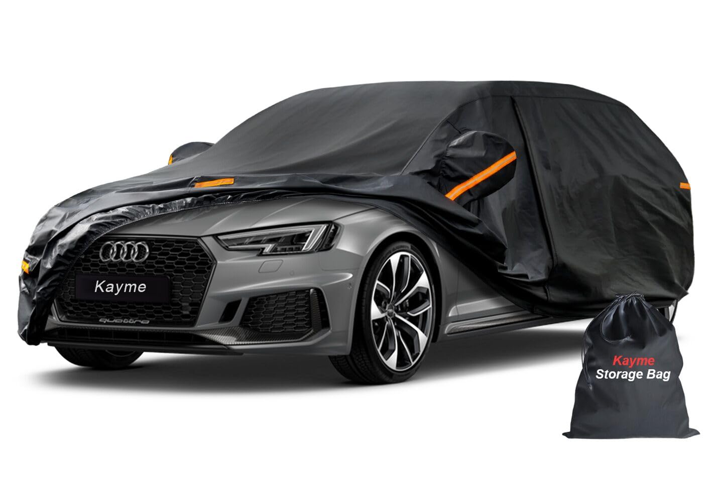 Kayme 7 Layers Estate Car Cover Waterproof Breathable, Outdoor Full Wagon Cover 