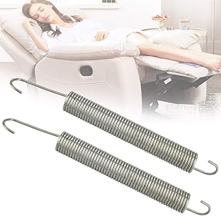 TANCUDER 2 Pcs Recliner Replacement Springs Dual Hook Mechanism Tension Springs Coil Helical Extended Compressed Spring Assortment Kits Hook for Recliner Chairs and Sofas, 175mm/6.8inch