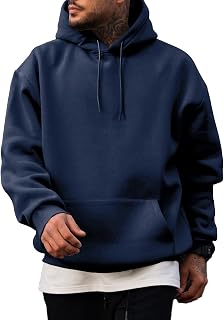 JMIERR Mens Fleece Lined Oversized Hoodie Pullover Sweatshirts
