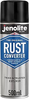 JENOLITE Rust Converter Spray 500ml - Aerosol Rust Treatment for Metal | Fast-Acting Epoxy Based Rust Treatment & Inhibitor for Metal - Converts Corrosion into a Stable, Ready-to-Paint Surface