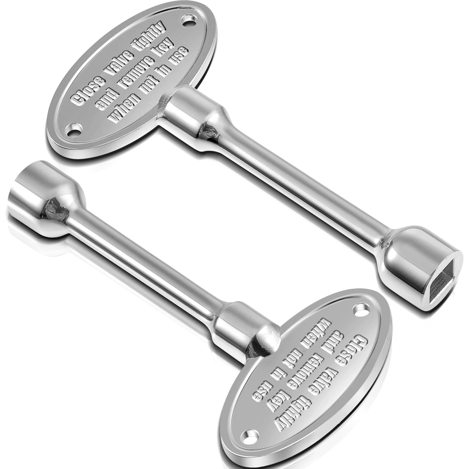 Tondiamo 2 Pcs Universal Gas Key for Fireplace, 3 Inch, Silver | Fits 1/4" and 5