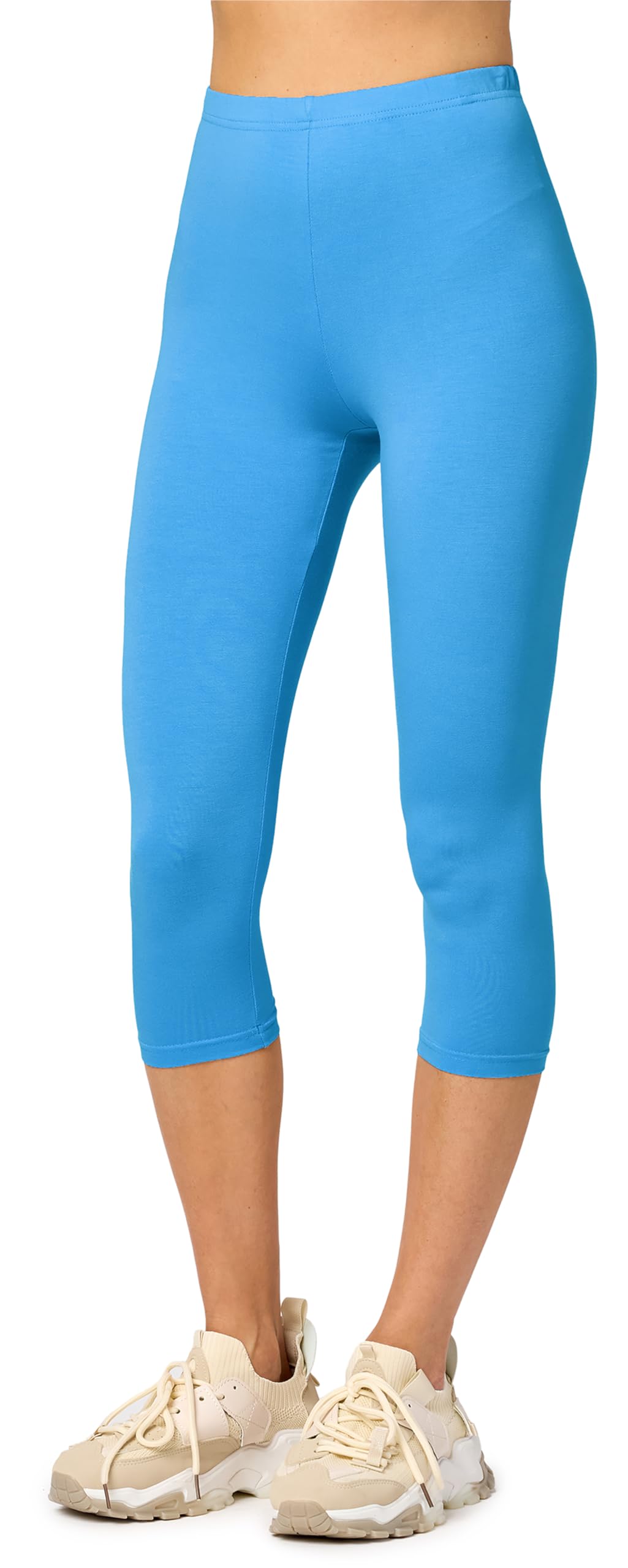 Merry Style MS10-144 Women's 3/4 Comfortable Viscose Capri Trousers Women's Spor