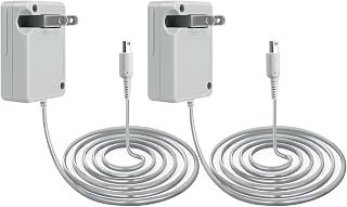3DS Charger, DTOL 3DS Charger Compatible with Nintendo 3DS/ DSi/DSi XL/ 2DS/ 2DS XL/New 3DS 100-240V Wall Plug Adapter 2 Pack
