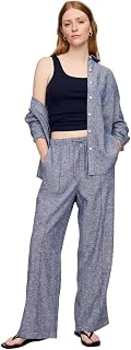 GAP Womens V-Linen Pull on Wl YdPants