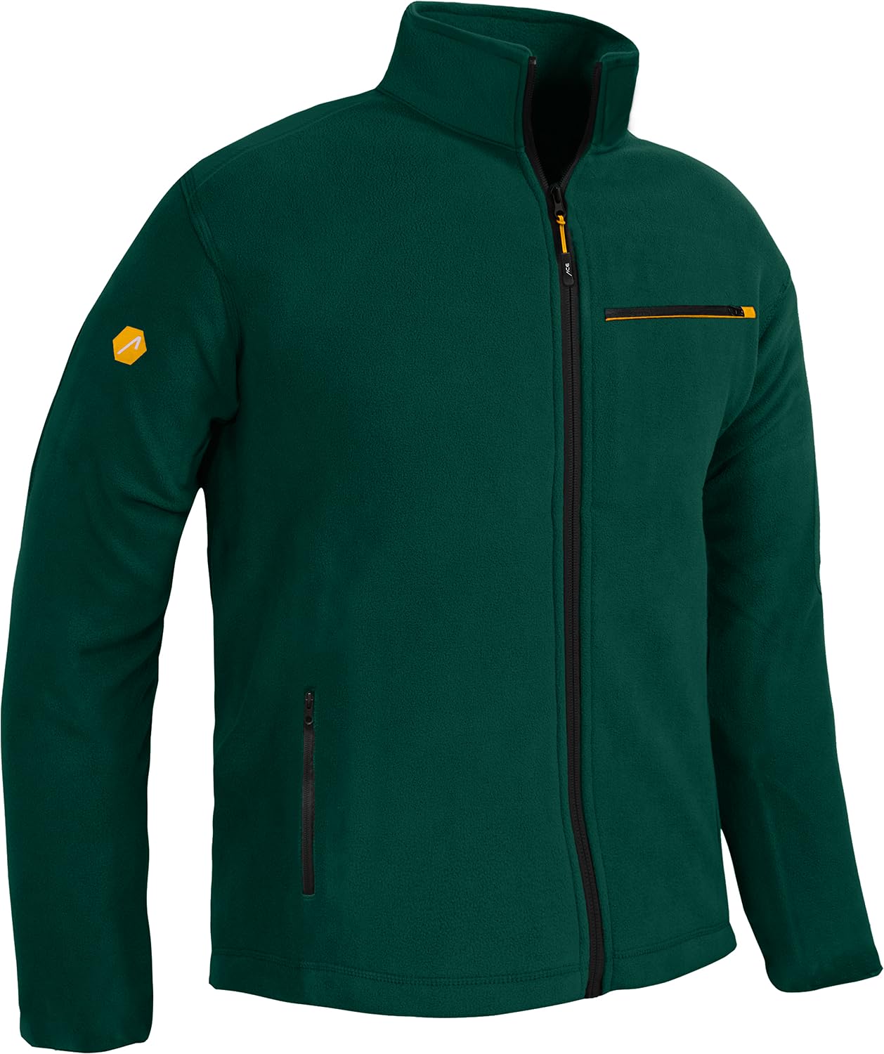 ACE Men's Fleece Jacket - Warm Jacket Without Hood for Men - Full Zip and Three 