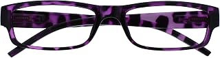 OPULIZE The Reading Glasses Company Purple Tortoiseshell Lightweight Comfortable Readers Mens Womens R32-5 +2.00