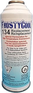 FrostyCool 134 AC Refrigerant Replacement for R134a and R12 Systems - 8 Oz | Equivalent To 23 Ounces, Formulation Built For High-Temperature Environments, Suitable For R-134a & Retrofitted R-12 Systems