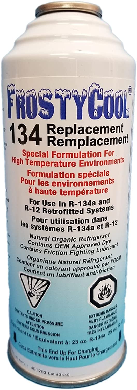 FrostyCool 134 AC Refrigerant Replacement for R134a and R12 Systems - 8 Oz | Equ