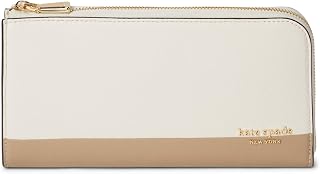 kate spade new york Devin Colorblocked Saffiano Leather Zip Around Continental Wallet, Timeless Taupe Multi