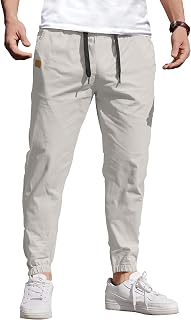 COOFANDY Men's Cargo Pants Sweatpants Elastic Waist with Pockets
