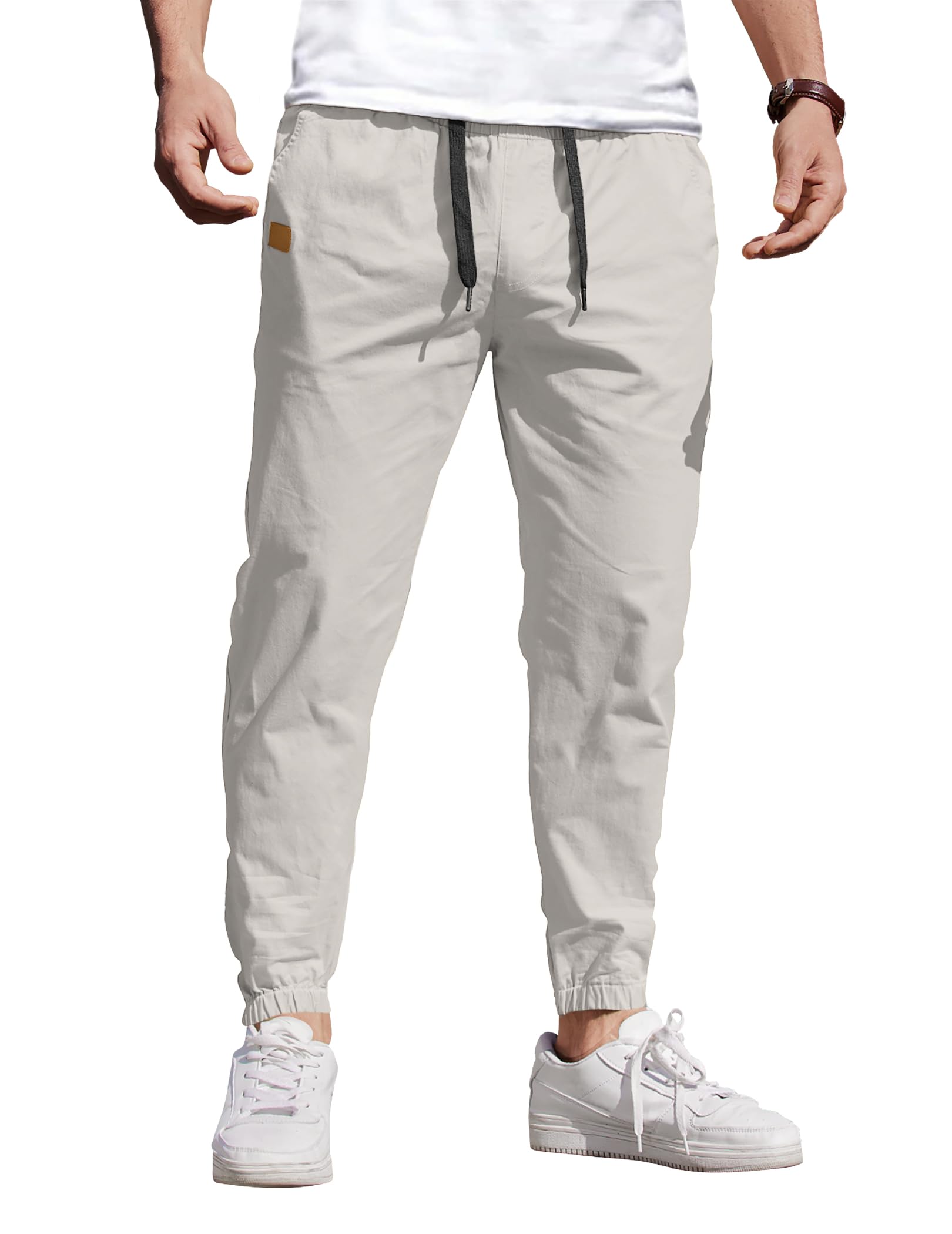 COOFANDY Men's Cargo Pants Sweatpants Elastic Waist with Pockets