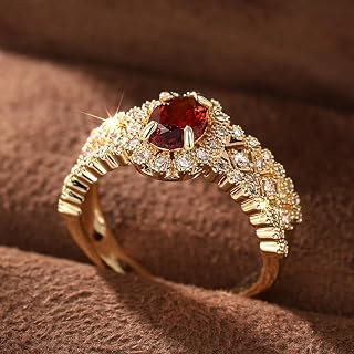 Gold Plated Engagement Rings Oval Cubic Zirconia Vintage Luxury Wedding Bridal Engagement Rings for Evening Parties Anniversary Valentines Day Eternity Gifts for