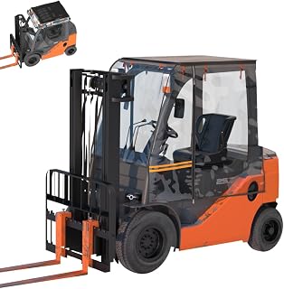 CHENGNAN Forklift Cover for Rain Up to 6000LB, Clear Forklift Cover fot Sun | Can Be Rolled Up On All Sides,Universal Forklift Rain Cover Waterproof 57"L x 47"W x 52"H