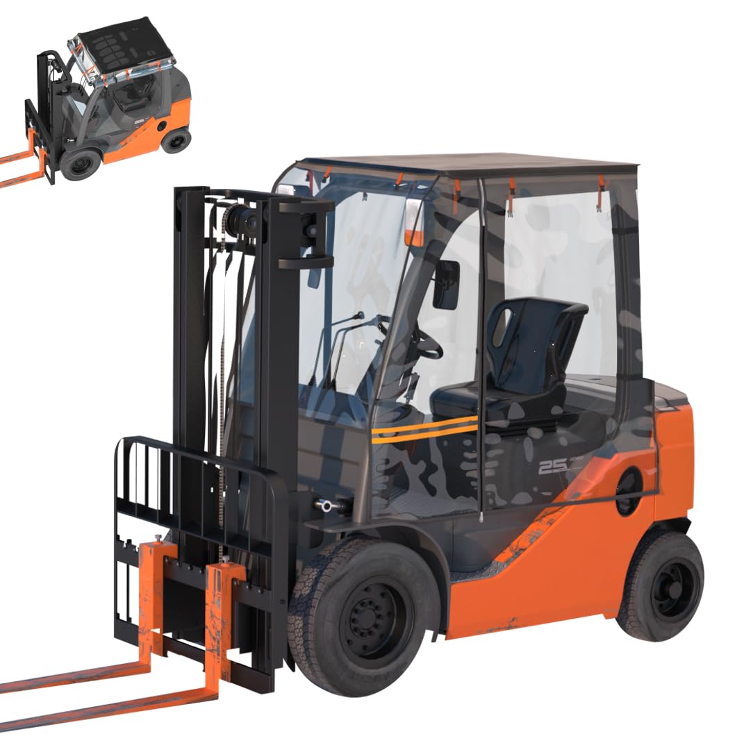 CHENGNAN Forklift Cover for Rain Up to 6000LB, Clear Forklift Cover fot Sun | Ca