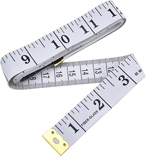 Body Measuring Tape, 1.5m/60in Measuring Tape for Body Measurements, White | Dual Sided, Accurate, Durability, Soft Plastic Measuring Tape for Seamstress Fabric Tailor Sewing Fitness Bodybuilding
