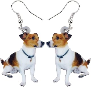 Acrylic Cute Jack Russell Terrier Earrings Puppy Pets Jewelry for Women Dog Mom Accessories Charms Gifts