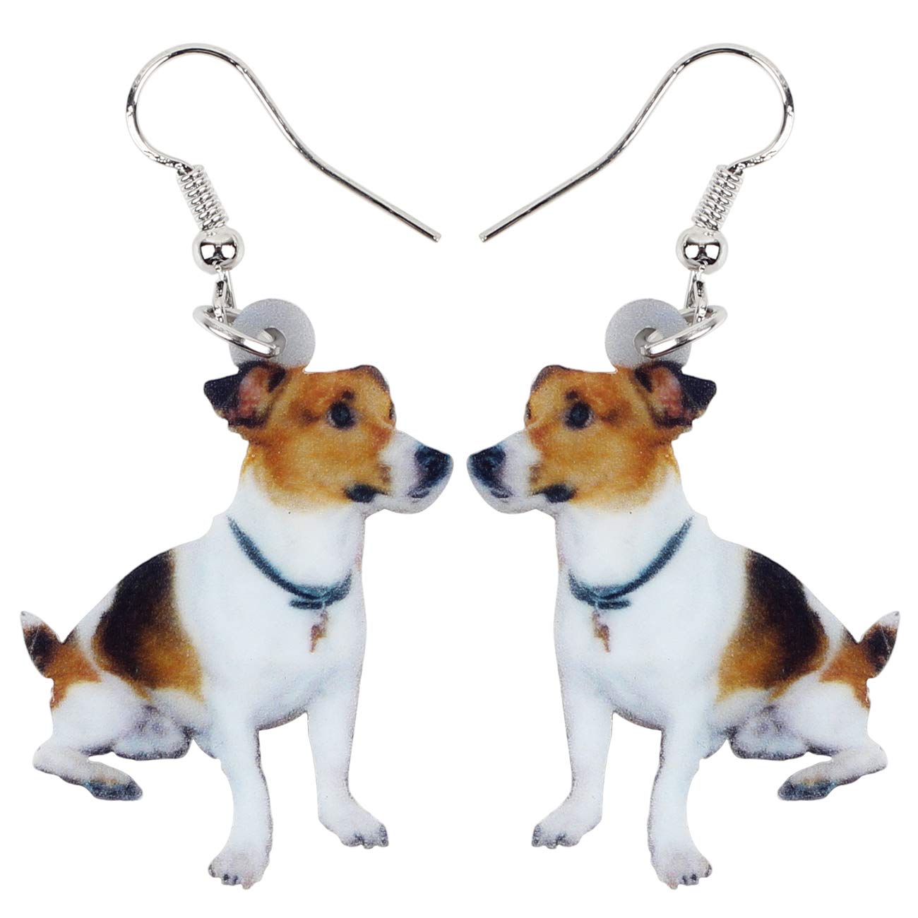 Acrylic Cute Jack Russell Terrier Earrings Puppy Pets Jewelry for Women Dog Mom 