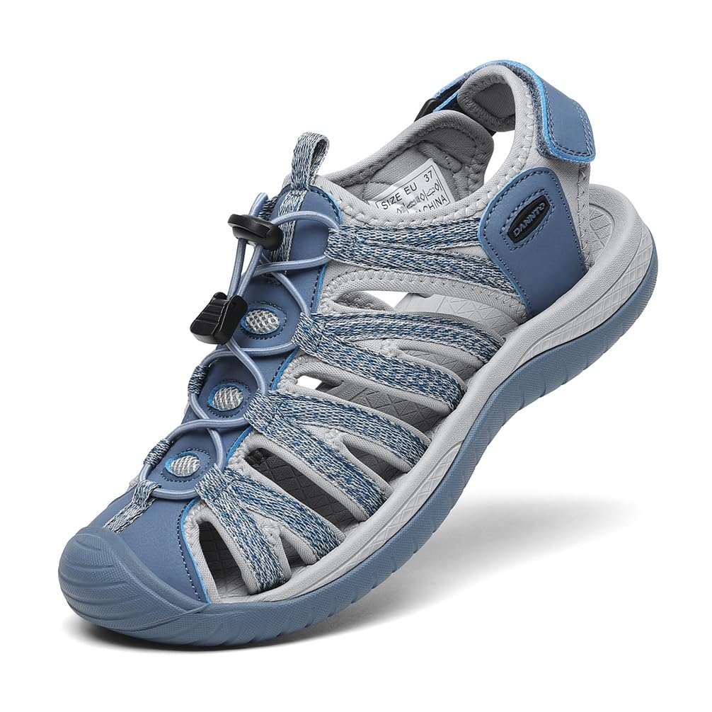 Dannto Women's Closed Toe Hiking Sandals Walking Water Sandal Comfort Athletic S
