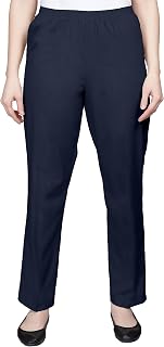 Alfred Dunner Women's All Around Elastic Waist Cotton Short Twill Pants Pants