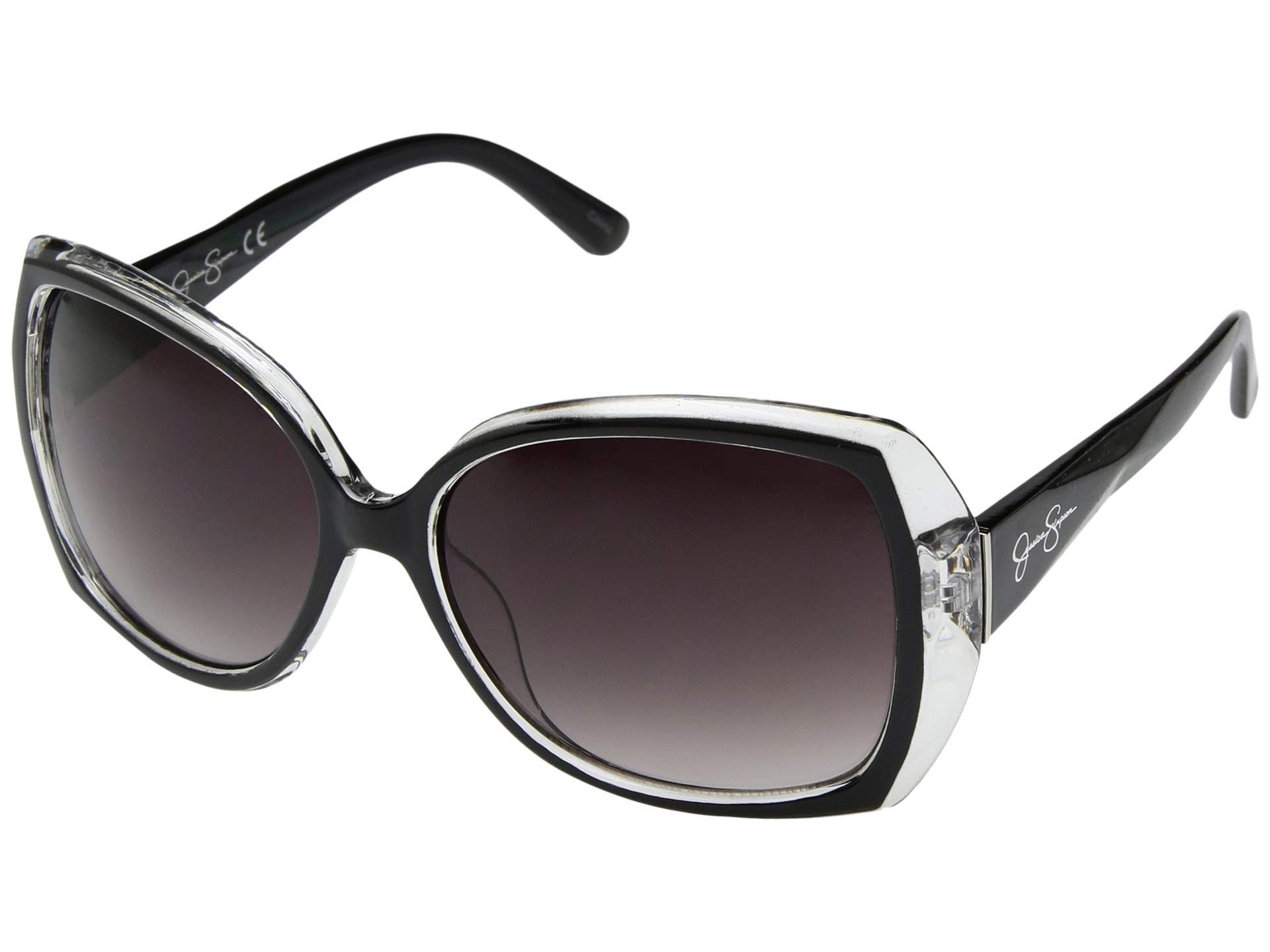 Jessica Simpson Women's J5234 Ox Non-Polarized Iridium Round Sunglasses, Black, 