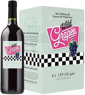 Wild Grapes DIY Wine Making Kits, Cabernet Sauvignon, Makes up to 30x750mL | Premium Ingredients, Ready in 4 Weeks, Includes Wine Base, Yeast, Fining Agents And 30 Labels