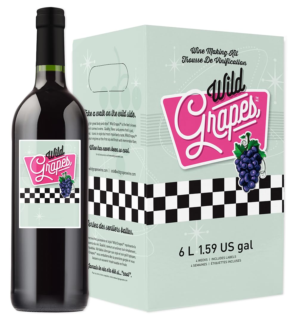 Wild Grapes DIY Wine Making Kits, Cabernet Sauvignon, Makes up to 30x750mL | Pre