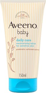 Aveeno Baby Daily Care Moisturising Lotion for Sensitive Skin (1x 150ml) | Soothing Cream to Provide 24-Hour Hydration Suitable for Newborns and Infants, Gentle Lotion for Dry Skin Prone to Eczema