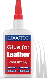 30g Leather Glue,Super Instant Glue for Purses Sofas Furniture Leathercraft | Anti-clogging cap/Fast-Drying/Waterproof Clear/High-Strength/Bonding Between Leathers and Other Materials