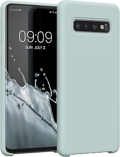 kwmobile Mobile Phone Case for Samsung Galaxy S10 Case - Silicone Case - Wireless Charging - Protective Cover in Cool Mint