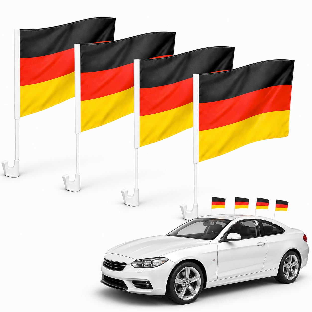TK Group Timo Klingler 2 x Auto Flags Eagle Car Flag Germany Flag Germany Fan It