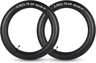 GICOOL 2.50/2.75-14" (60/100-14) Dirt Bike Inner Tubes, TR4 Valve Stem | 2 Pack, Fits for 50cc to 160cc Dirt and Pit Bikes, Apollo RFZ, Atomik, Thumpstar, Replacement Dirt Bike Tubes