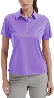 Womens Polo Shirts UPF 50+ Quick Dry Short Sleeve Collared Golf Shirt