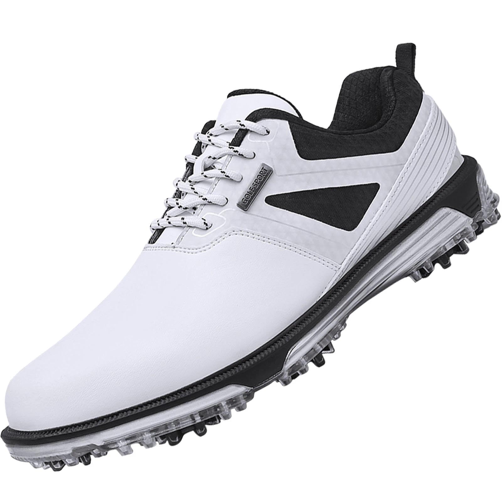 ULTIANT Men's Golf Shoes Fixed Nailless Sole Waterproof Lightweight No-Slip Walk