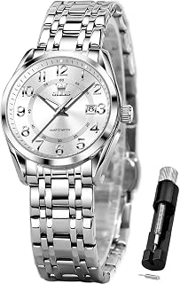 OLEVS Women's Classic Quartz Watch Stainless Steel Waterproof Luminous Date Easy Read Ladies Watch