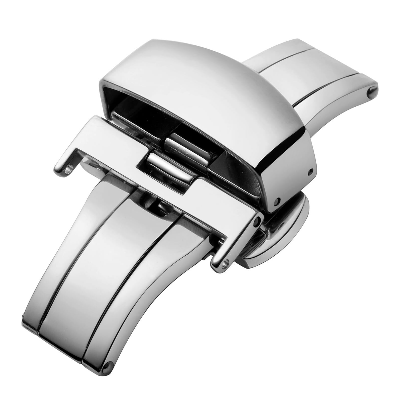 Butterfly Clasp Replacement Stainless Steel Deployment Buckle with Push Button f