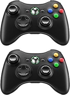 Prodico Xbox 360 Wireless Controller 2 Pack, 2.4G Wireless Controller for Xbox 360 & Slim PC Windows 7