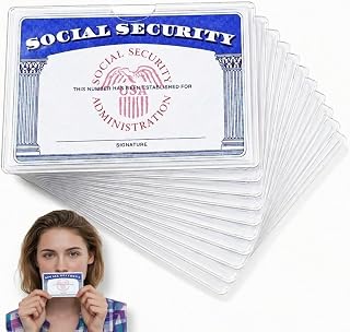 12 Pack Waterproof PVC Card Sleeves Clear Protector for ID, Credit, Insurance and Travel Cards, Moisture and Dust Resistant Design