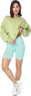 SOFTSAIL Leggings for Women Cycling Shorts Yoga Gym Pants Cotton High Waist with Abdominal Control Slimming Breathable and Elastic for Ladies in Stretch