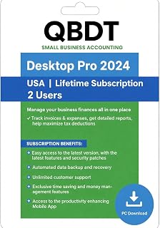 Quick-Book Desktop Pro" Plus 2024 | 2 Users | LIFETIME Version | NO DVD | Amazon Message Delivery(Within 1-3hrs) | 100% Money Back Guarantee