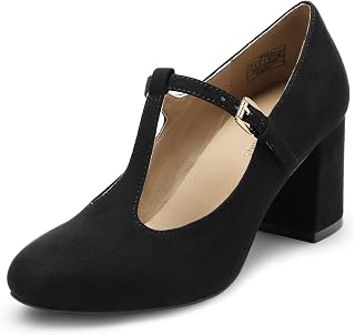 DREAM PAIRS Women's Wide Heel Shoes
