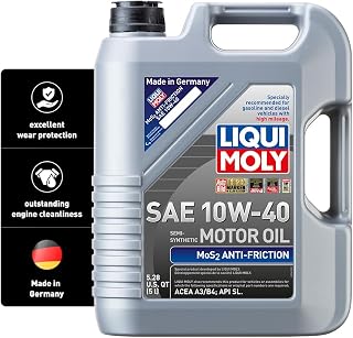 Liqui Moly 2043 MoS2 Anti-Friction 10W-40 Motor Oil - 5 Liter Bottle