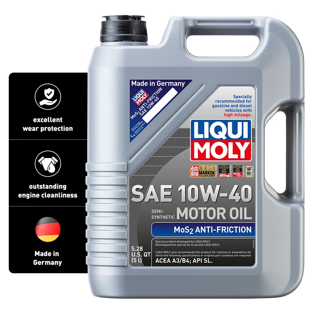 Liqui Moly 2043 MoS2 Anti-Friction 10W-40 Motor Oil - 5 Liter Bottle