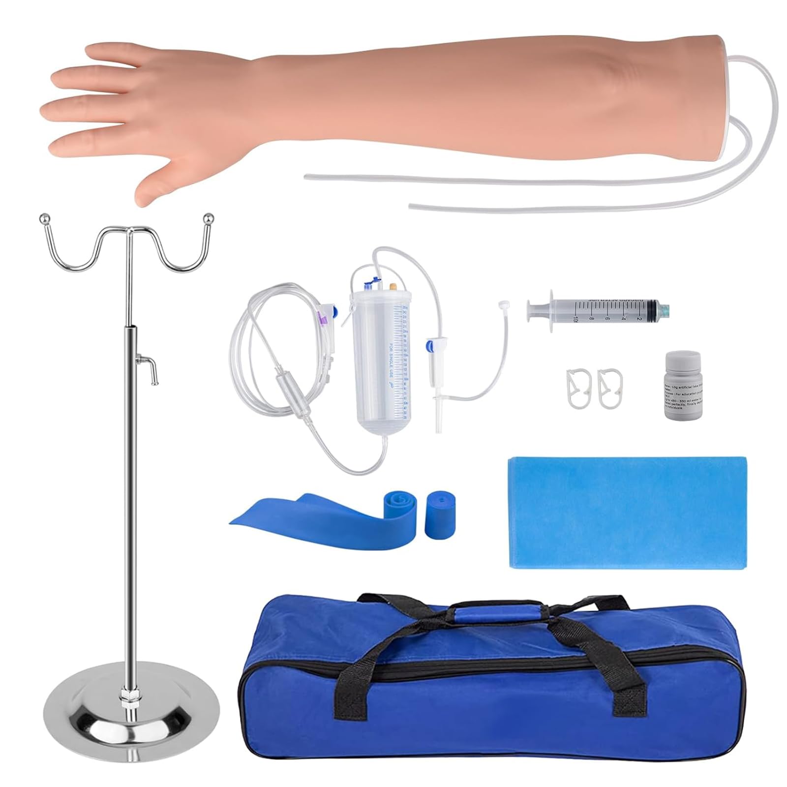 IV Practice Arm, Venipuncture Training Kit for Eduaction | Silicone Surface, Sim