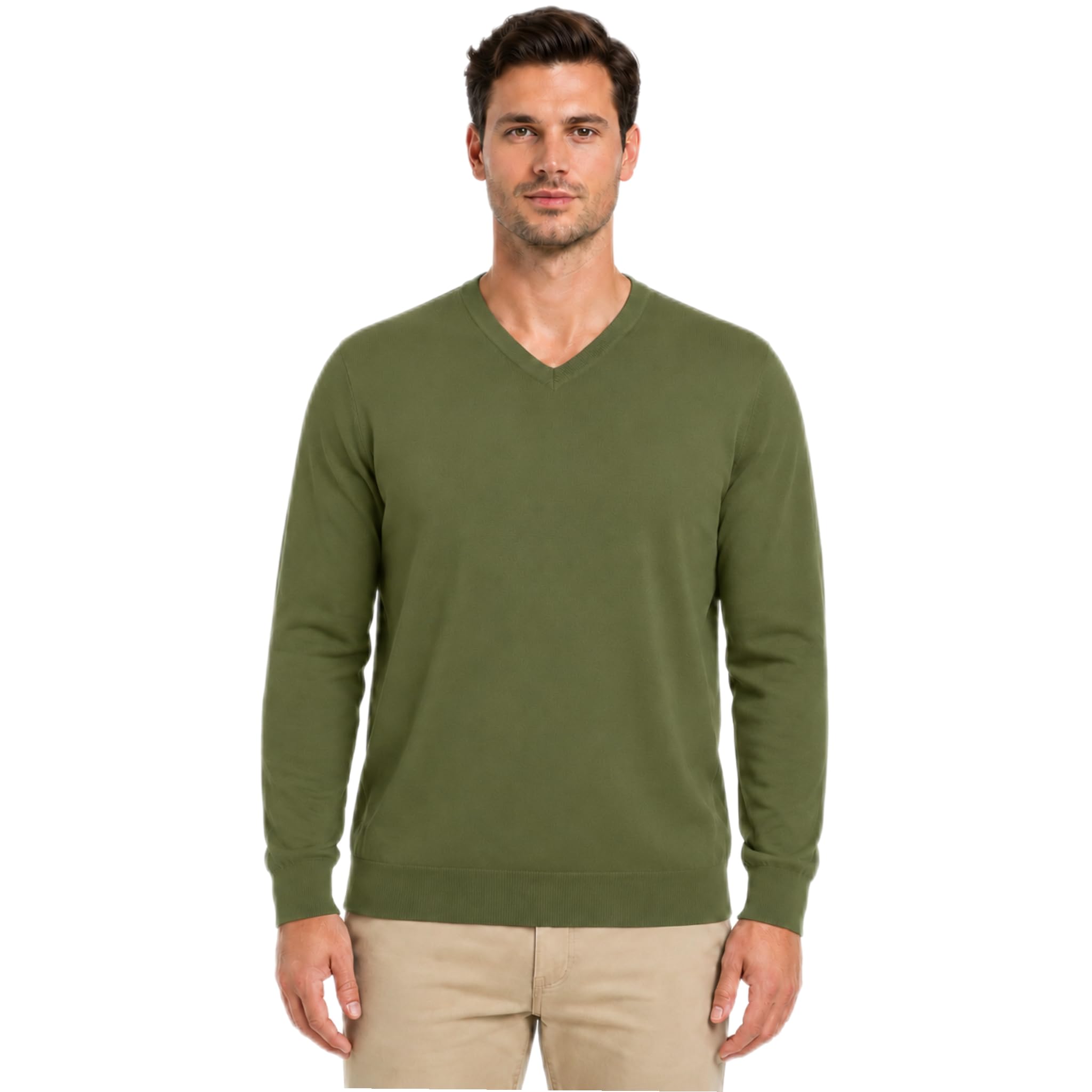 Krumba Men Cotton Oversized V-Neck Put On Sweater