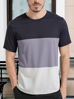 Men's Summer Graphic T-Shirt Crew Neck Short Sleeve Casual Tops for Outdoor Sports and Casual Wear