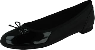 Clarks Women's Couture Bloom Ballet Flats, Black Leather, 7.5 UK