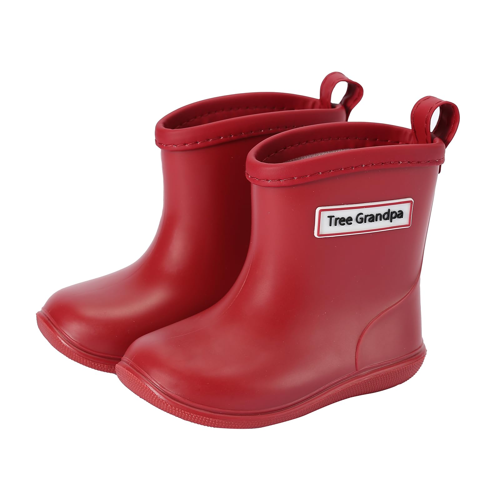 Tree Grandpa Toddler Rain Boots, Easy Slip On Rain Boots, Waterproof Shoes for B