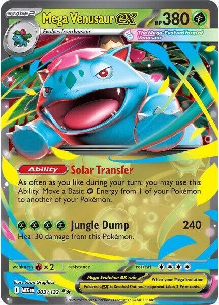 Pokemon - Mega Venusaur ex - 003/132 - ME01: Mega Evolution (MEG) - Double Rare 